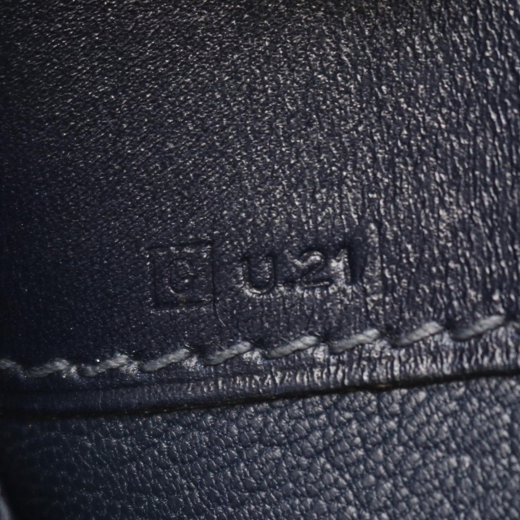 Hermes Handbag White Bath Up Blue Indigo — view 5