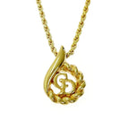 Christian Dior GP CD Logo Twist Necklace Gold — view 2