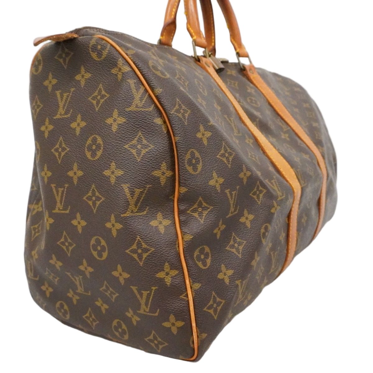 Louis Vuitton Boston Bag Monogram Keepall 50 Brown — view 2