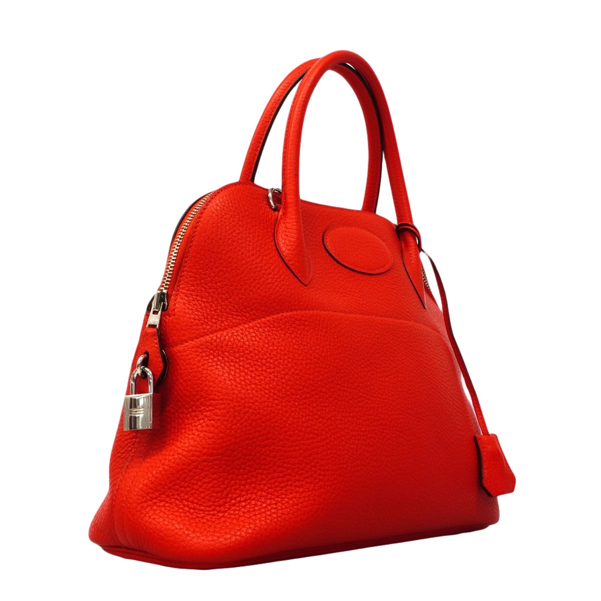 Hermes Handbag Bolide 31 Taurillon Clemence Rouge Tomato Silver — view 2