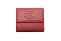 Chanel Caviar Leather CC Logo GD Trifold Wallet