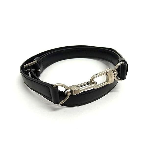 Louis Vuitton Leather Bag Shoulder Strap Crossbody Black