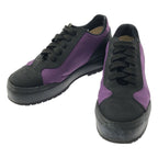 Chanel CC Logo Bicolor Low Cut Sneakers 36 Purple Black