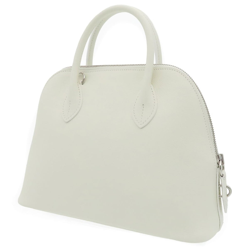 Hermes Bolide 1923 25 Verso White Lime Silver Evercolor 2-Way Shoulder Bag — view 2