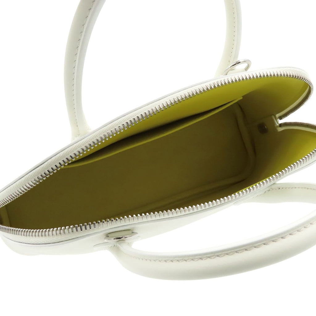 Hermes Bolide 1923 25 Verso White Lime Silver Evercolor 2-Way Shoulder Bag — view 4