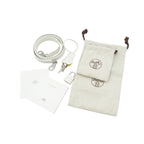 Hermes Bolide 1923 25 Verso White Lime Silver Evercolor 2-Way Shoulder Bag — view 7
