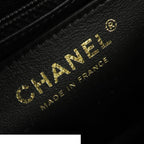 Chanel Chain Shoulder Bag Black Gold Lambskin CC Logo Mini Quilted 17 — view 6