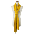 Loewe Anagram Flower Large Shawl Silk Wool Yellow Scarf — view 2
