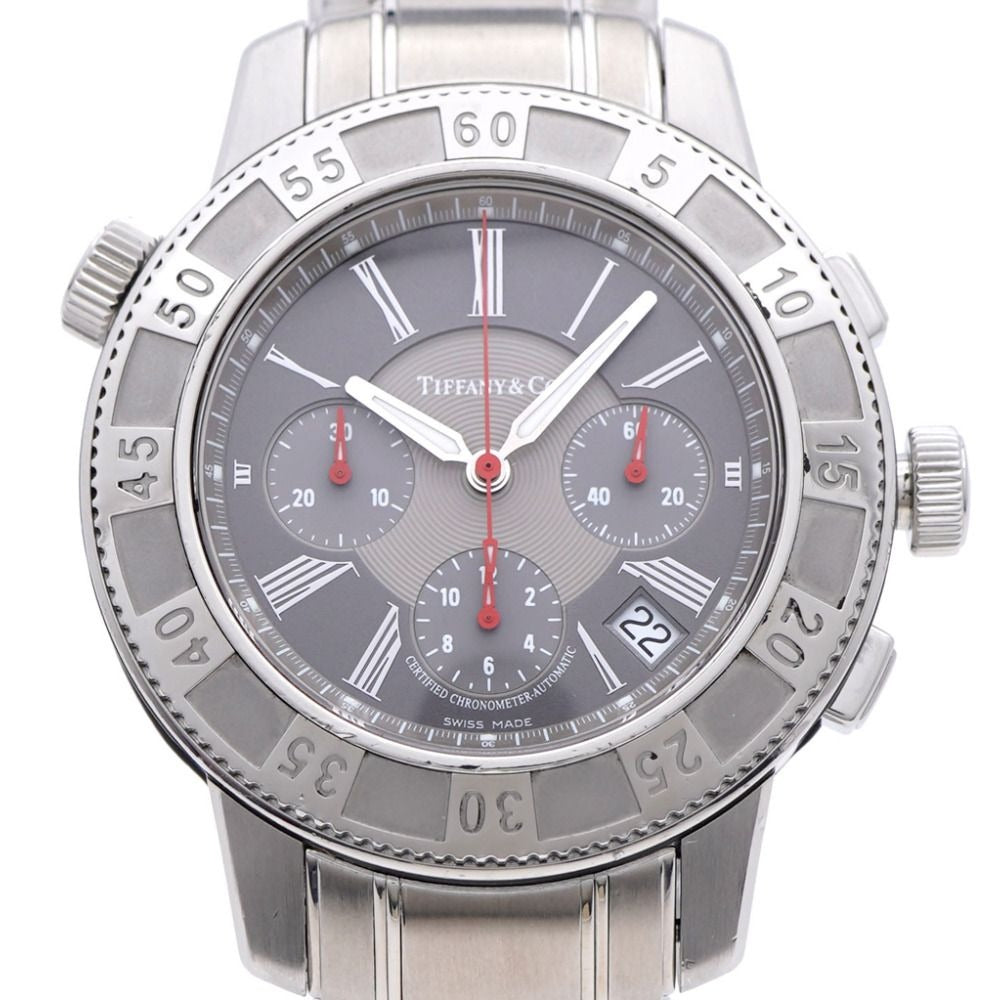 Tiffany & Co. Mark Chronograph Back Slot Automatic Winding Watch Stainless