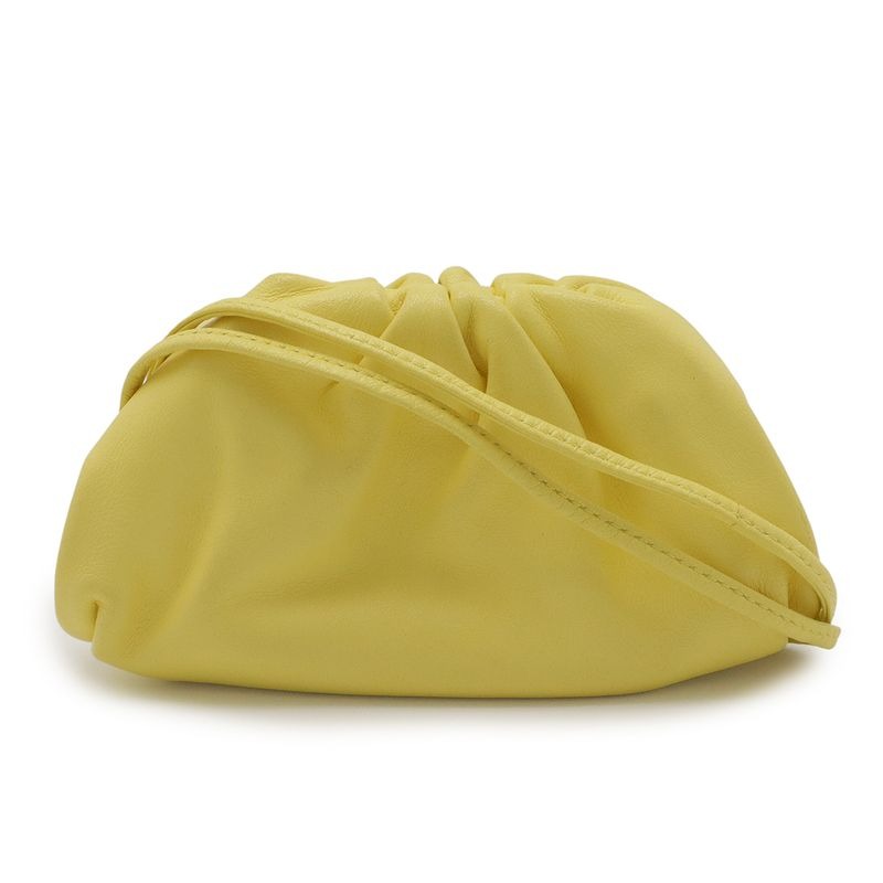 Bottega Veneta The Pouch Coin Case Purse Key Leather Yellow