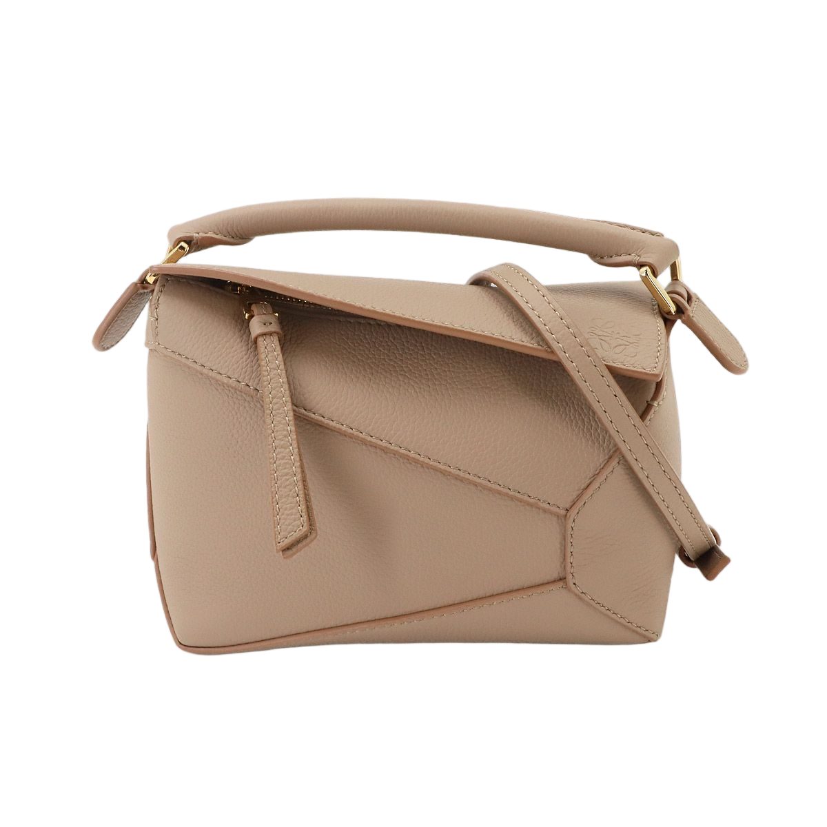 Loewe Puzzle Edge Bag Mini 2-Way Bag Leather Sand Beige