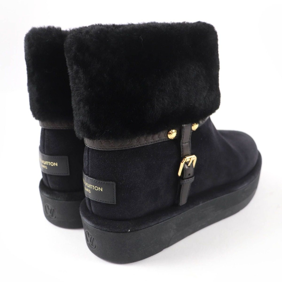 Louis Vuitton Aspen Line Shearling Belt Boot — view 2