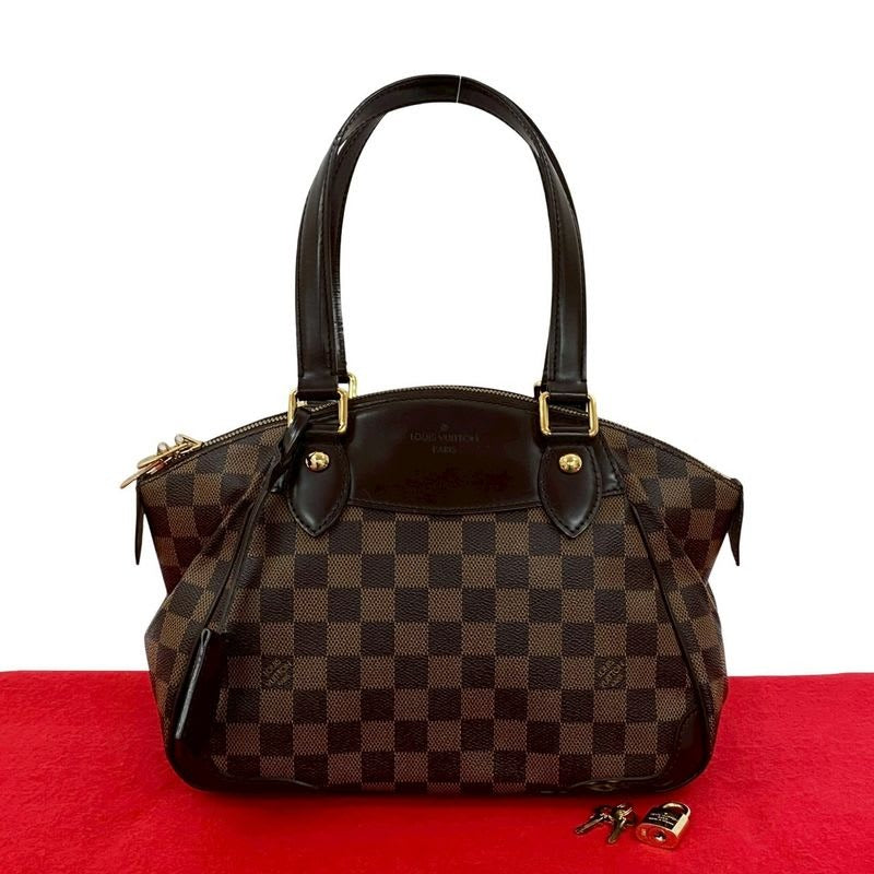 Louis Vuitton Verona PM Damier Leather Tote Brown