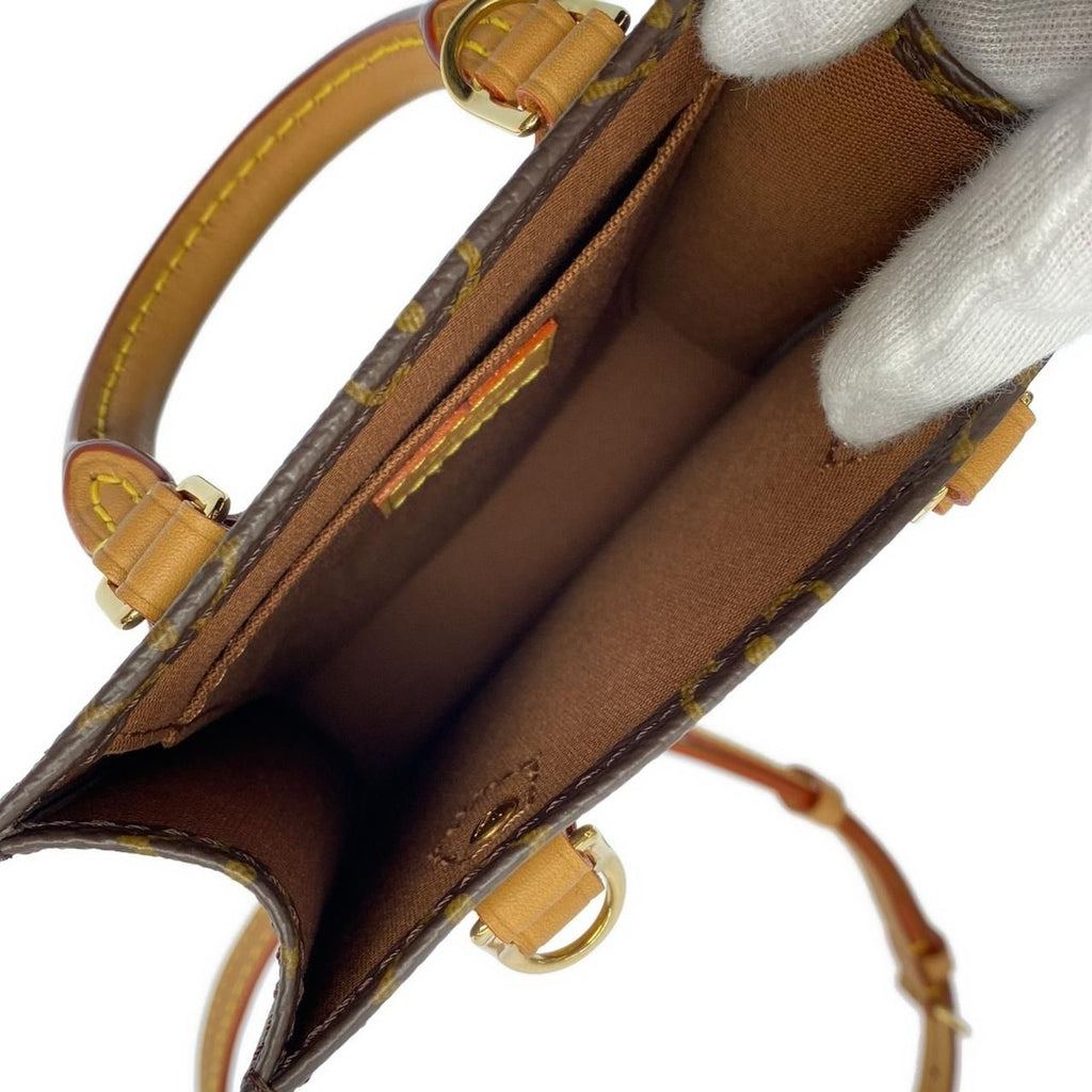 Louis Vuitton Monogram Petite Sac Plat Bag Brown Marron — view 5