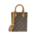 Louis Vuitton Monogram Petite Sac Plat Bag Brown Marron