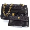 Chanel Quilted Lamb Turnlock Chain Shoulder Bag
