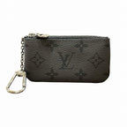 Louis Vuitton Monogram Eclipse Pochette Cles Coin Case Gray Black