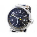 Louis Vuitton Tambour Gmt Watch Stainless Steel Brown Dial