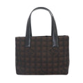 Chanel New Travel Line Tote Bag PM Nylon Jacquard Leather Dark Brown