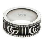 Gucci Ring Double G Silver Black — view 2