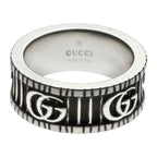 Gucci Ring Double G Silver Black