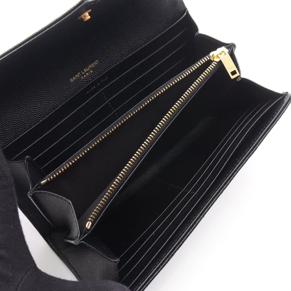 Saint Laurent Paris Bifold Wallet Monogram Nero Leather — view 3