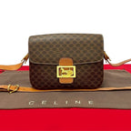 Celine Macadam Blason Triomphe Pattern Logo Carriage Hardware Leather