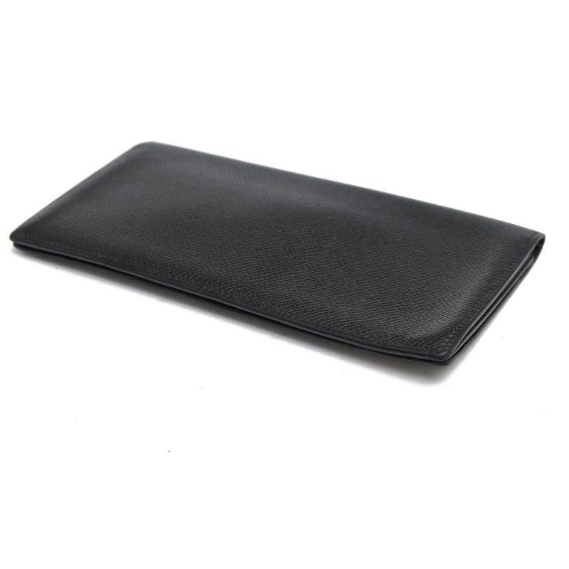 Hermes Long Wallet Men Leather Black Mc2 Fleming No Change — view 8