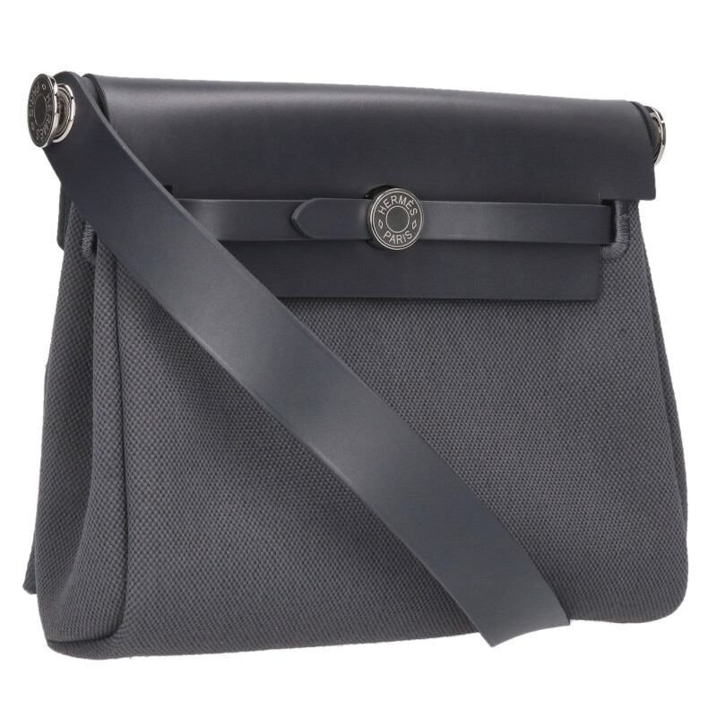 Hermes Herbag Her Bag Zip 20 Mini K Stamp Ardoise Toile Military