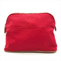Hermes Bolide 25 Cotton Pouch Case Cosmetic Red