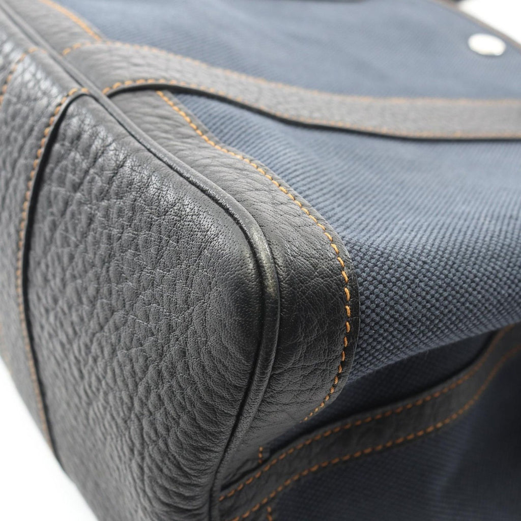 Hermes Tote Garden Party PM Denim Fonce Black Canvas Navy — view 8