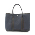 Hermes Tote Garden Party PM Denim Fonce Black Canvas Navy
