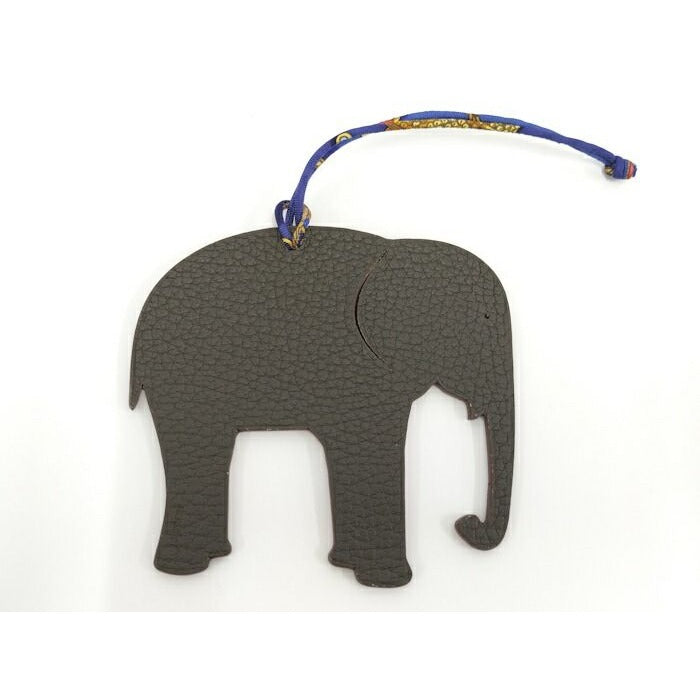 Hermes Charm Petite Ash Elephant Leather Orange Khaki — view 2