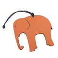 Hermes Charm Petite Ash Elephant Leather Orange Khaki