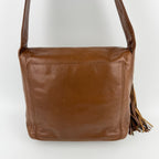 Chanel CC Logo Shoulder Bag Brown Leather No 5 Vintage — view 4