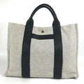 Hermes Handbag Sac Arne MM Toile Ash Black