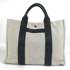Hermes Handbag Sac Arne MM Toile Ash Black