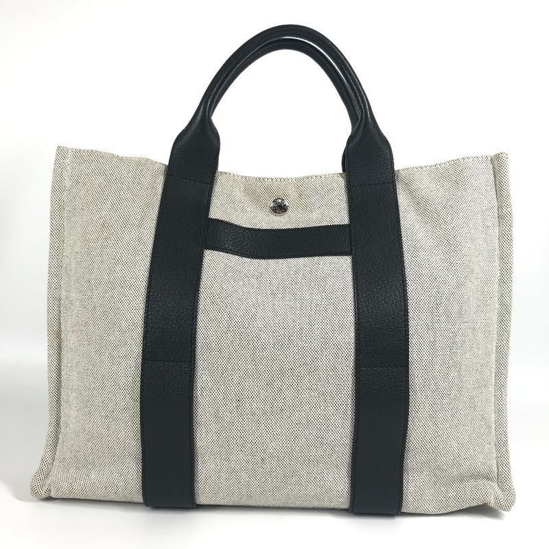 Hermes Handbag Sac Arne MM Toile Ash Black