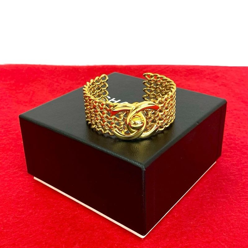 Chanel Coco Mark Turnlock Motif GP Bangle Bracelet 97A — view 2