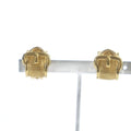 Dior Christian Earrings Clip on Logo Gold MQ OH