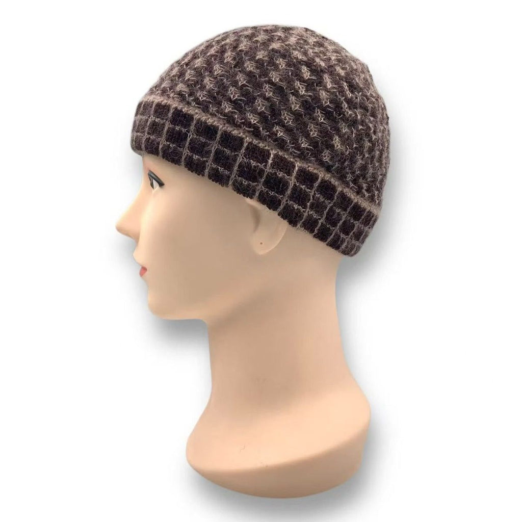 Louis Vuitton Knit Hat with Brooch Beanie Wool Purple — view 3