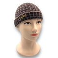 Louis Vuitton Knit Hat with Brooch Beanie Wool Purple