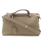 Fendi by the Way 2-Way Shoulder Bag Leather Grey Silver Greige