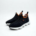 Hermes Cles Sneakers Shoes Fabric Black Orange H Logo