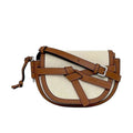 Loewe Shoulder Bag Gate Small Brown Natural White