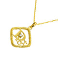 Dior Logo Diamond Necklace 40 cm 18k YG Yellow Gold