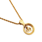 Dior Necklace CD Logo Gold Plated Rhinestone — view 2
