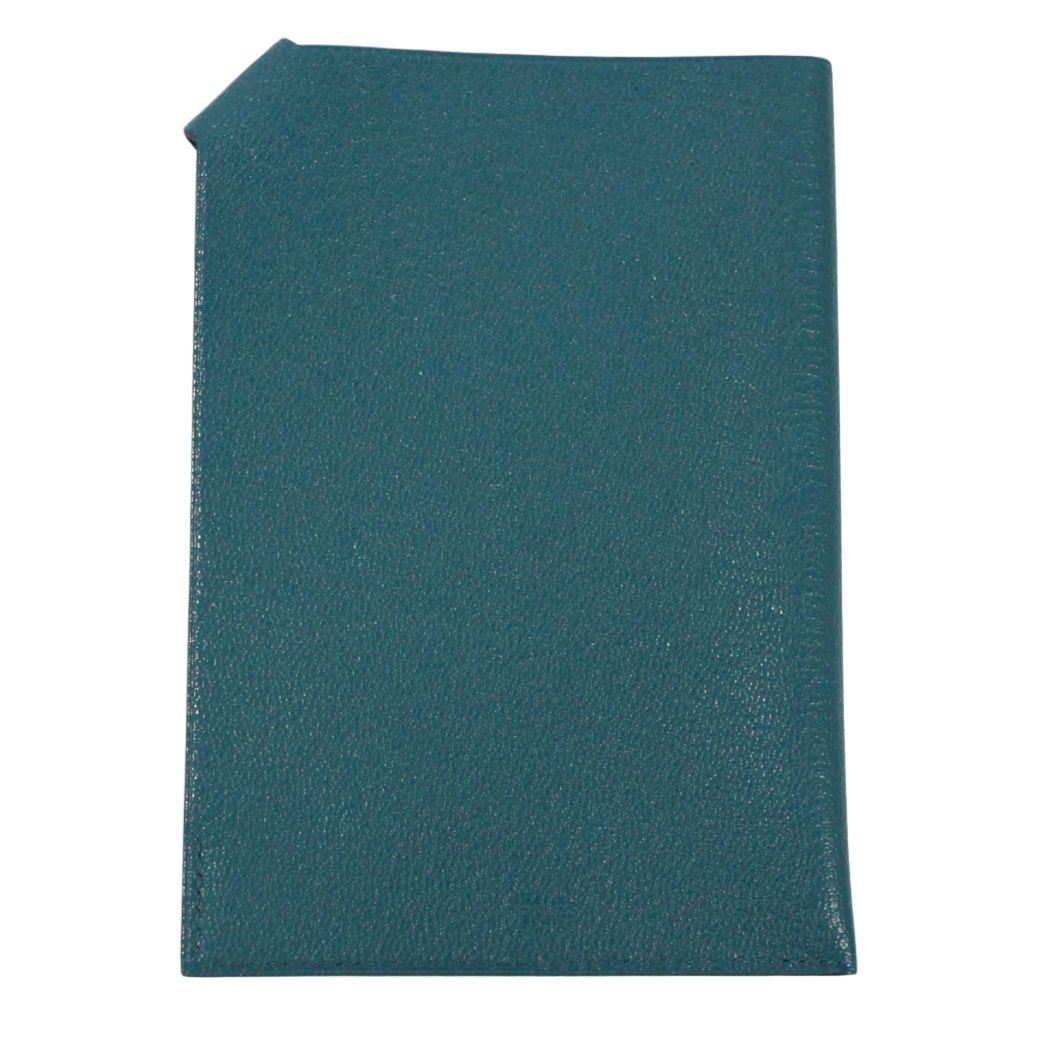 Hermes Tarmac PM Passport Case Chevre Blue Card Silver — view 2