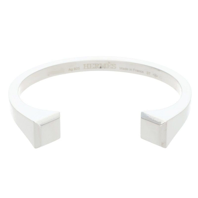 Hermes Clou de Forge Silver Bangle ST