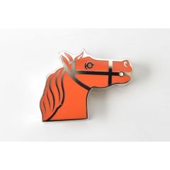 Hermes Scarf Ring Holder Twillye Cadrige Horse Orange Silver — view 2